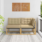 Salotto da Giardino-Divano componibile Sezionale con cuscino Bianco 162,5 x 83 x 73 cm 792809