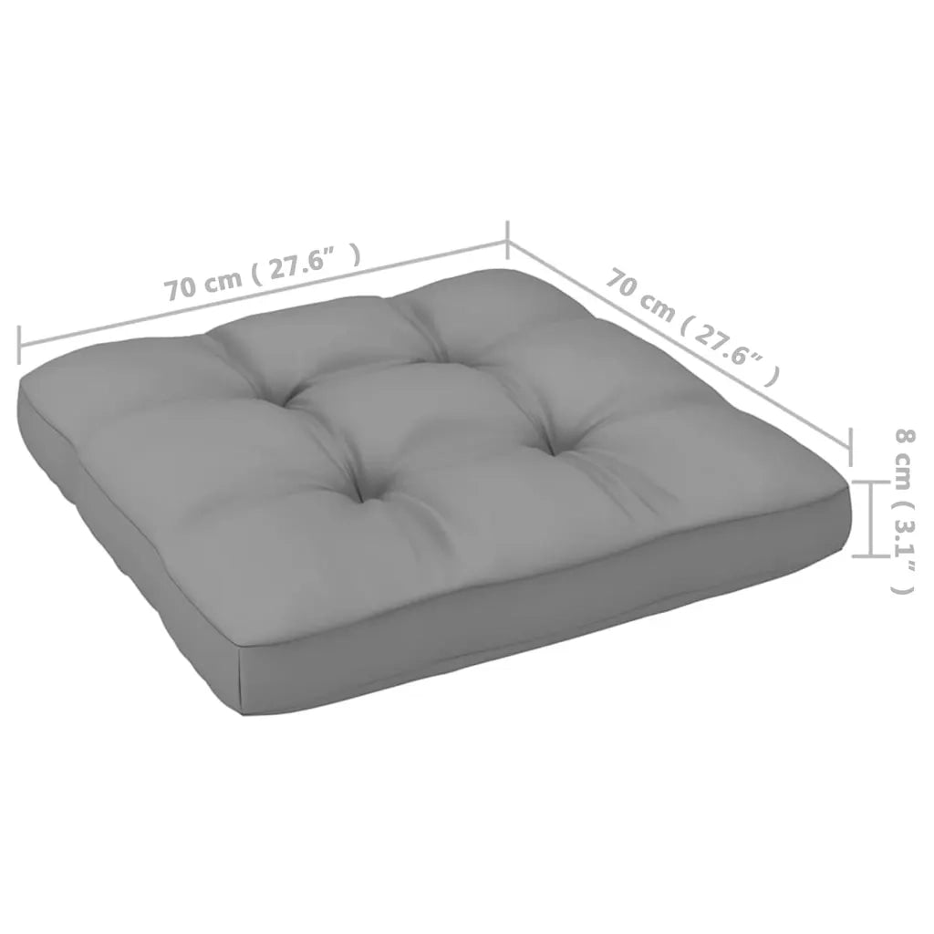 Sedia da giardino-Poggiapiedi da Giardino con Cuscini 2 pz Legno Massello di Pino 727725