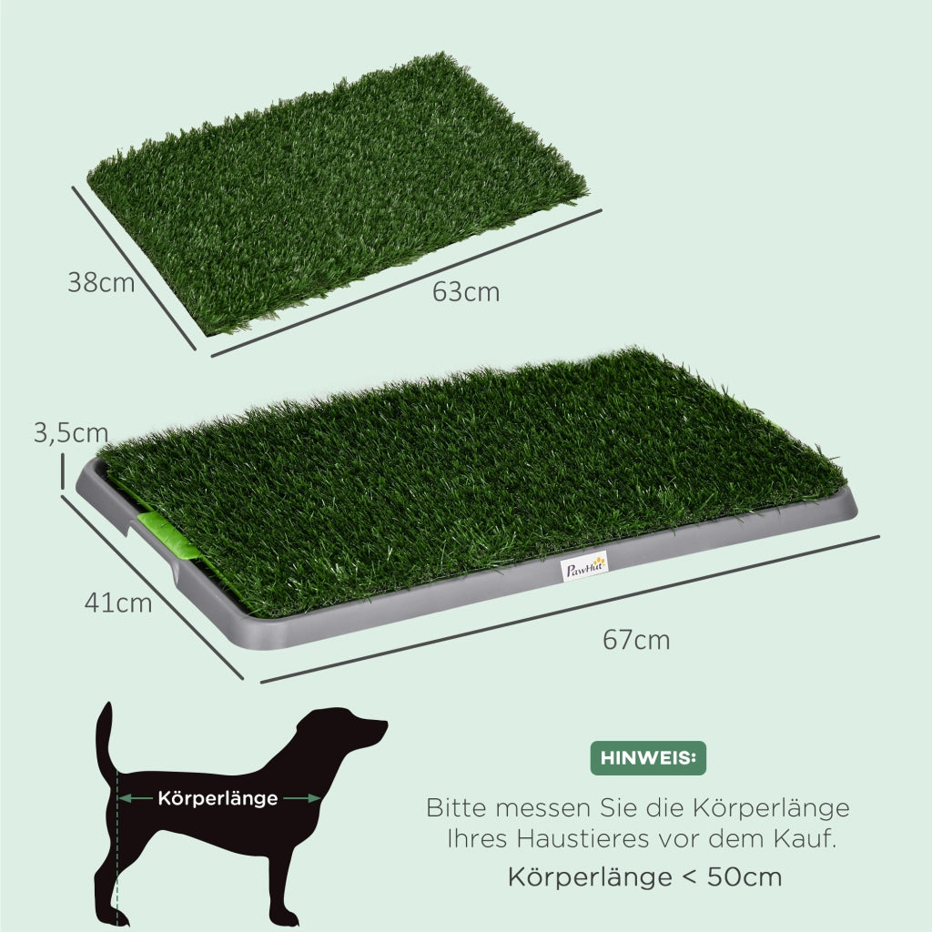 Toilette per Cani con Erba Sintetica ¨C zephmum ¨C Verde 67x41x3.5cm