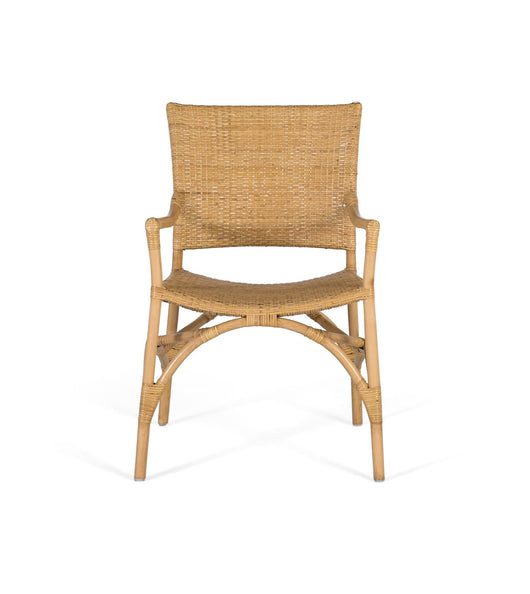 Set di due sedie realizzate con struttura in rattan e bambù