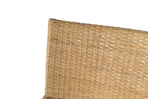 Set di due sedie realizzate con struttura in rattan e bambù