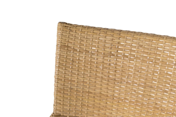 Set di due sedie realizzate con struttura in rattan e bambù