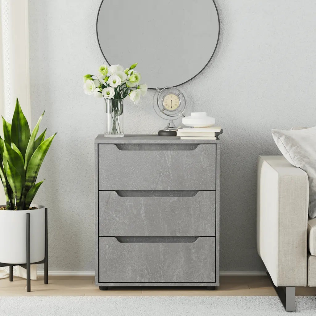 Credenza VISNES Grigio Cemento 60x40x73 cm in Legno Multistrato 4108286