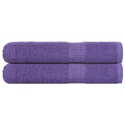 Asciugamani per Sauna 2 pz Viola 80x200cm 360g/mÂ² 100% Cotone