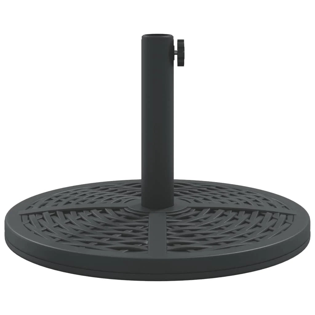 Base per ombrellone rotonda 45 x 30,5 cm stabile ed elegante per pali Ø38/48 mm plastica nera 02_0056653