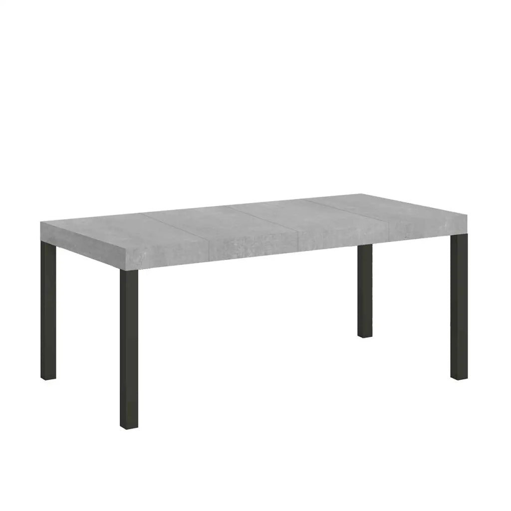 Tavolo allungabile 90/246x90 cm Everyday Premium colore cemento gambe antracite
