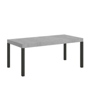 Tavolo allungabile 90/246x90 cm Everyday Premium colore cemento gambe antracite