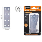 Trade Shop - Set 4pz Lastrine Lastrina Piastra Di Giunzione 97x30x2 Mm Con Viti Mobili 57139 -