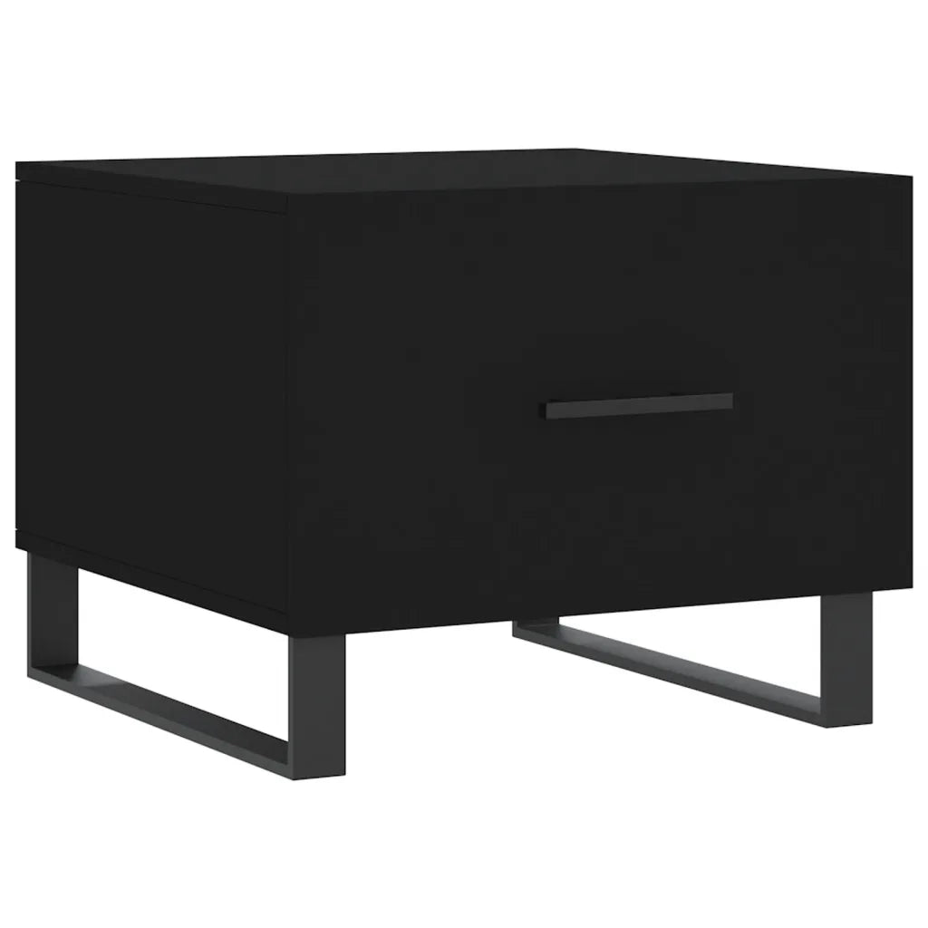 2 pz Tavolini da salotto | Tavolino da caff¨¨ | Tavolino da Soggiorno Neri 50x50x40 cm in Legno Multistrato