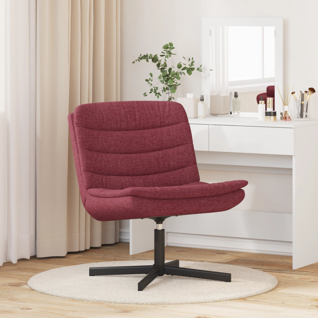 Sedia Girevole Rosso Vino Tessuto Standard Ergonomica