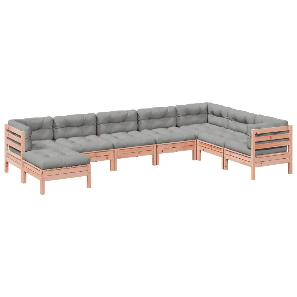 Set Divani da Giardino 8 pz con Cuscini Massello Abete Douglas 3299579