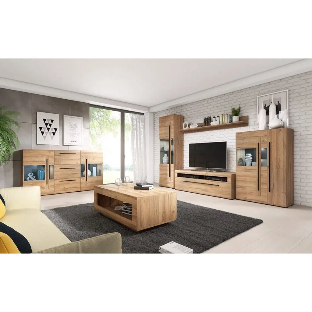 Mobile TV 140cm collezione BREDA. Colore quercia. Stile design.