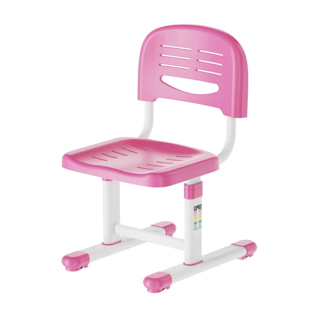 Sedia per Cameretta Sauda ad Altezza Regolabile 75 x 36 x 46 cm - Rosa / Bianco [en.casa]