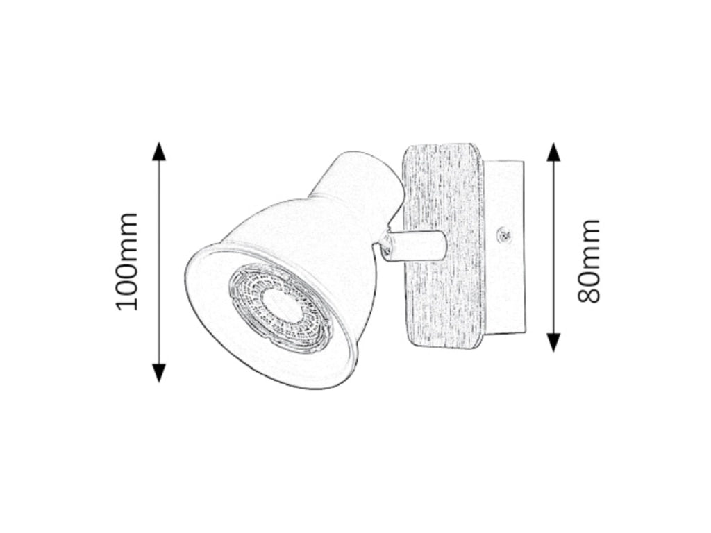 Applique moderna con interruttore GU10 nera Rabalux 5902