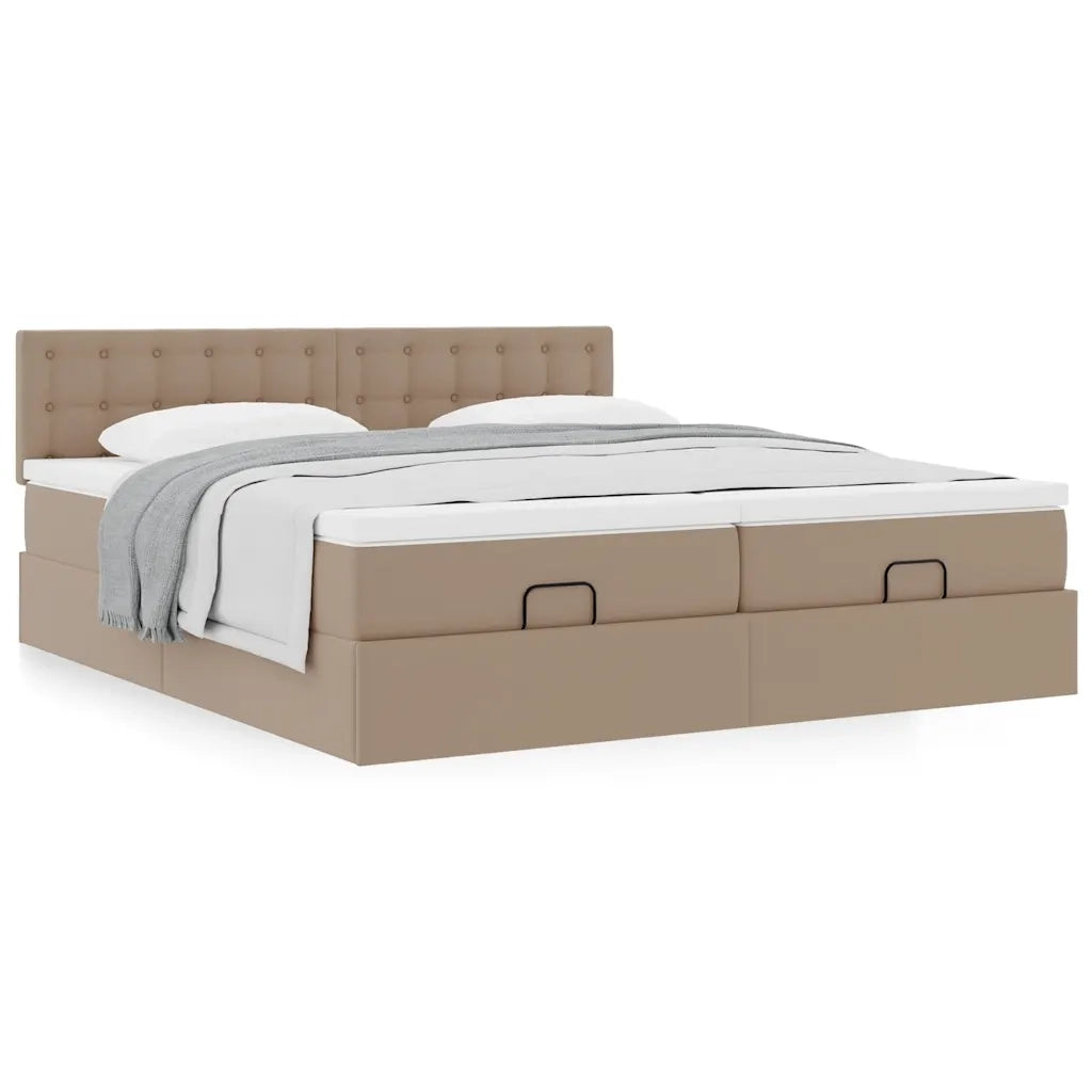 Struttura Letto Pouf con Materassi 180x200 cm Similpelle