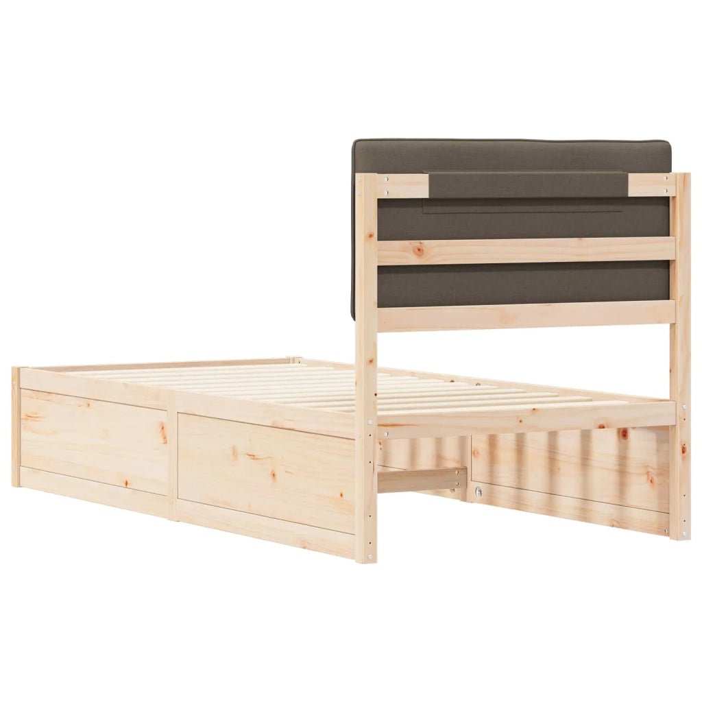 Letto con Testiera Rivestita Talpa 90 x 200 cm Pino massello 877797