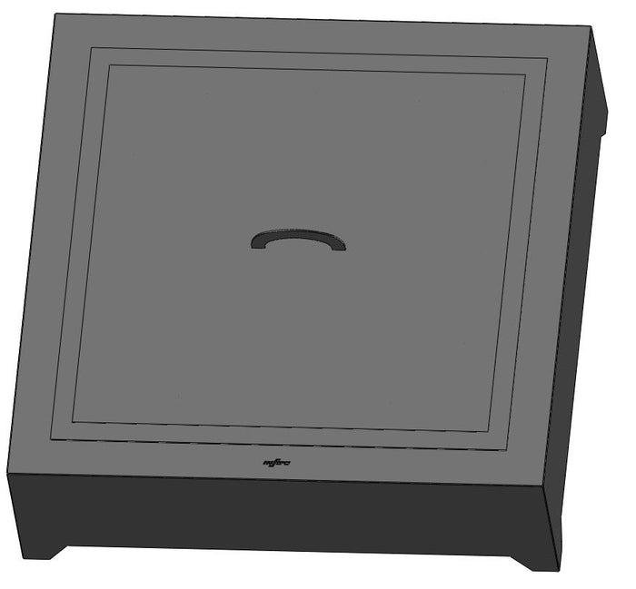 Braciere a Legna da Giardino 100x100x30 cm in Acciaio Rivestimento Corten 1000 Square Ruggine