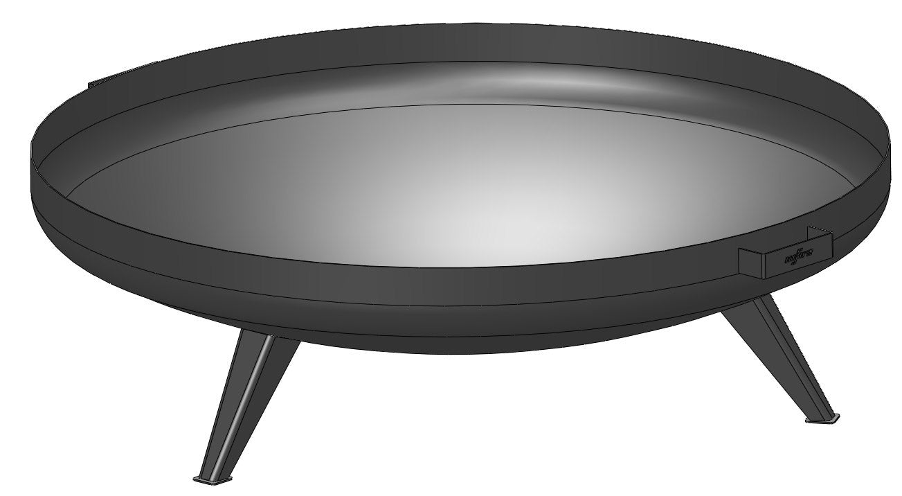 Braciere a Legna da Giardino ⌀100x30,8 cm in Acciaio Misa 1000 Bowl Nero