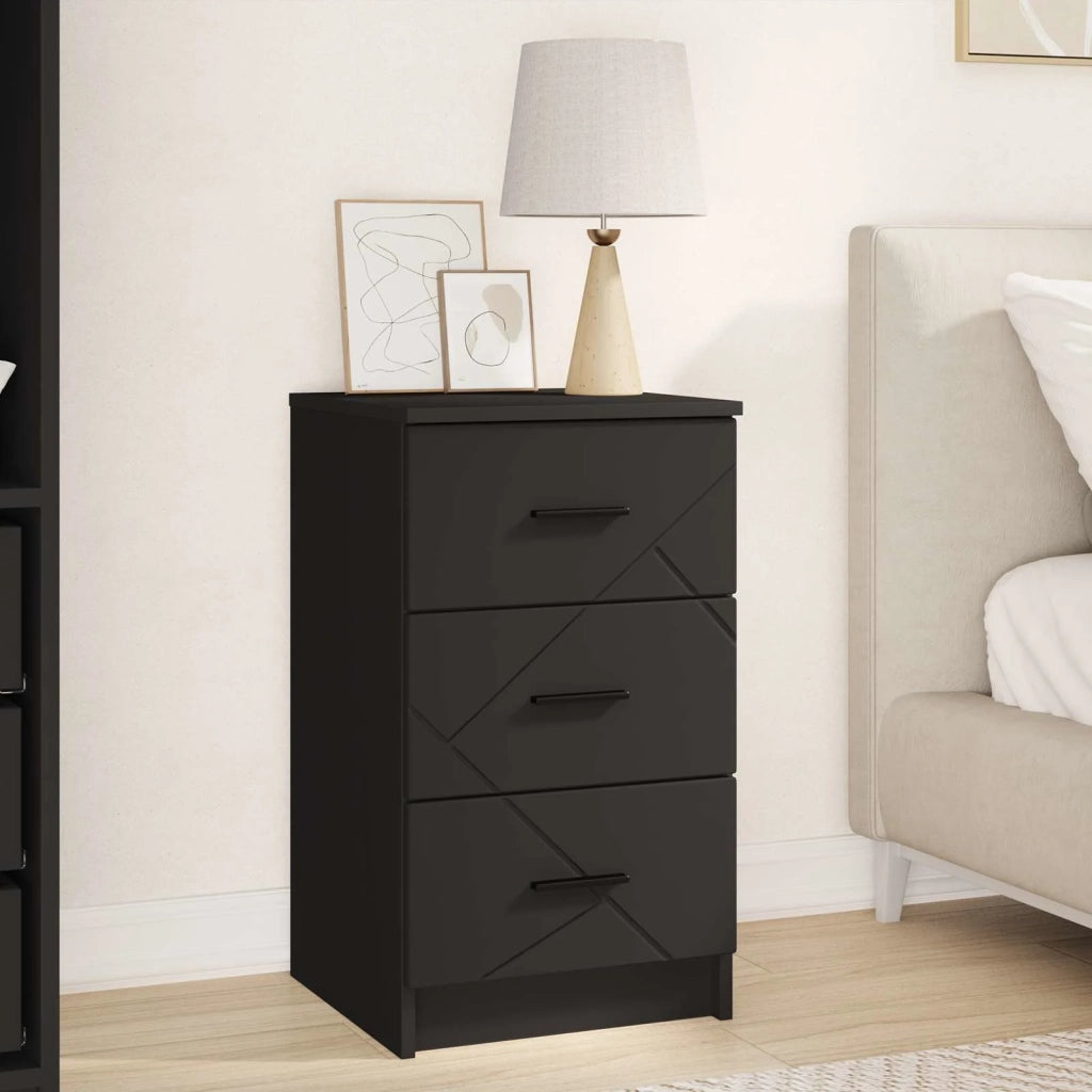 Armadio da Notte Nero 38 x 38 x 66 cm Legno multistrato 883375