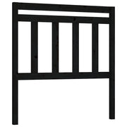 Testiera | Testata Letto Nera 81x4x100 cm in Legno Massello di Pino