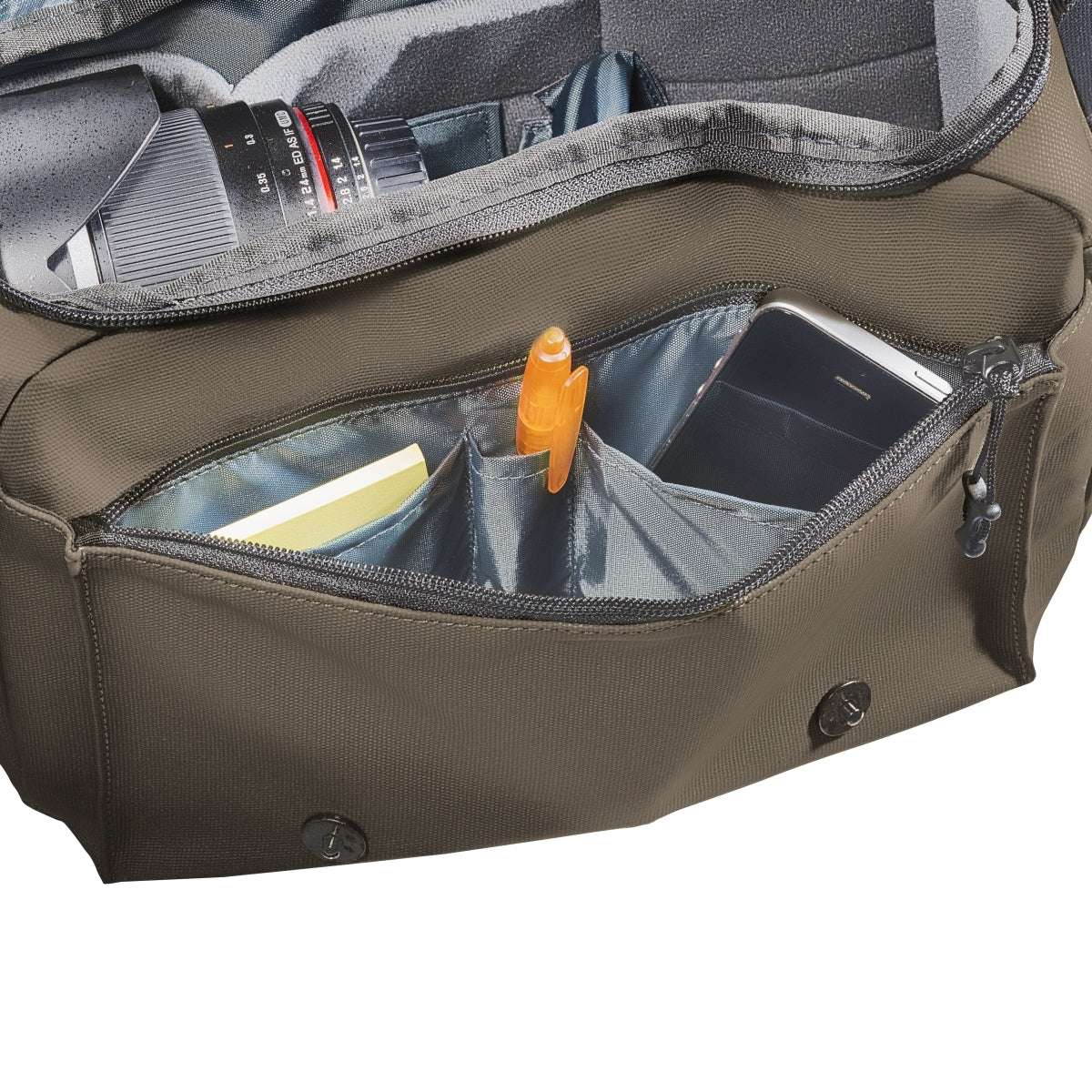 Mantona borsa fotografica Milano grande marrone