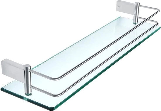 Pannello doccia, pannello vetro, pannello doccia in acciaio inossidabile, pannello badroom laccato, maniglione doccia, supporto shampoo per doccia, pannello badroom per doccia e cucina, 500 mm x 130 mm x 66 mm, EGC1000