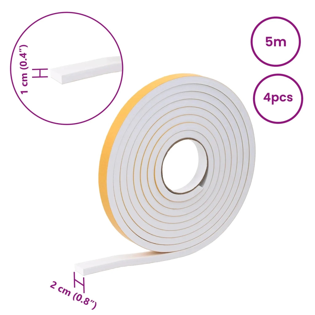 Nastro adesivo in schiuma 4 pcs Bianco 20mm x 5m Schiuma CR 42024142