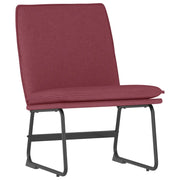 Poltrona | Sedia Lounge Rosso Vino 52x75x76 cm in Tessuto