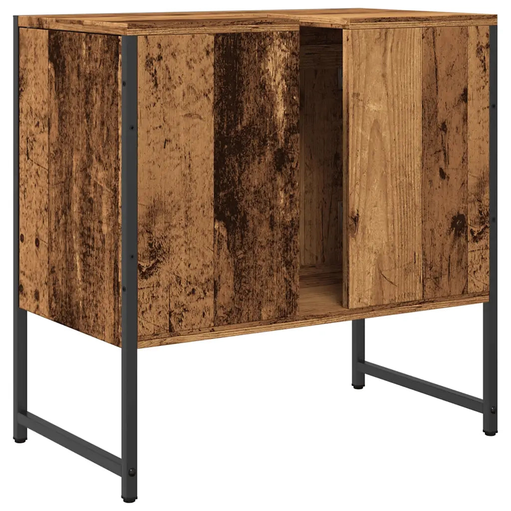 vidaXL Mobile Lavabo Bagno Legno Antico 60x33x60 cm Legno Multistrato