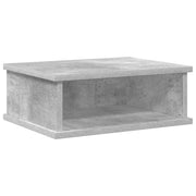 Comodino | Armadio da Notte | Mobiletto da notte Grigio cemento 40 x 31 x 15 cm Legno multistrato
