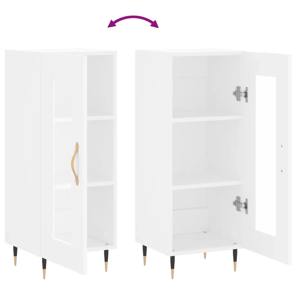 Credenza | Madia | Buffet da pranzo | Armadio da pranzo Bianca 34,5x34x90 cm in Legno Multistrato
