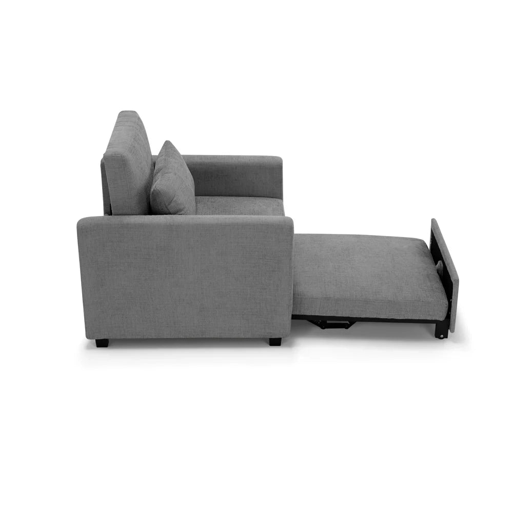 Poltrona letto modello AMALFI con 1 cuscino, massima imbottitura, design adatto per ambienti classici e moderni, colore Grigio