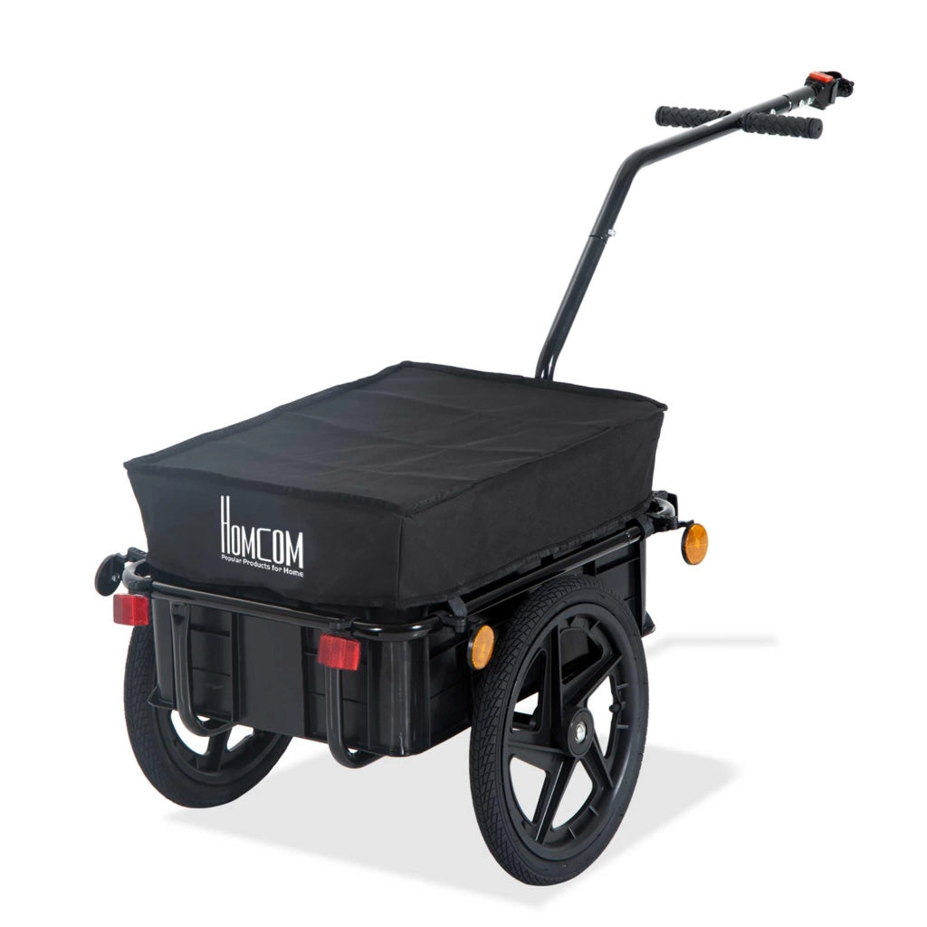 EasyComfort Rimorchio per Bicicletta Porta Oggetti in Acciaio 144×59×80cm
