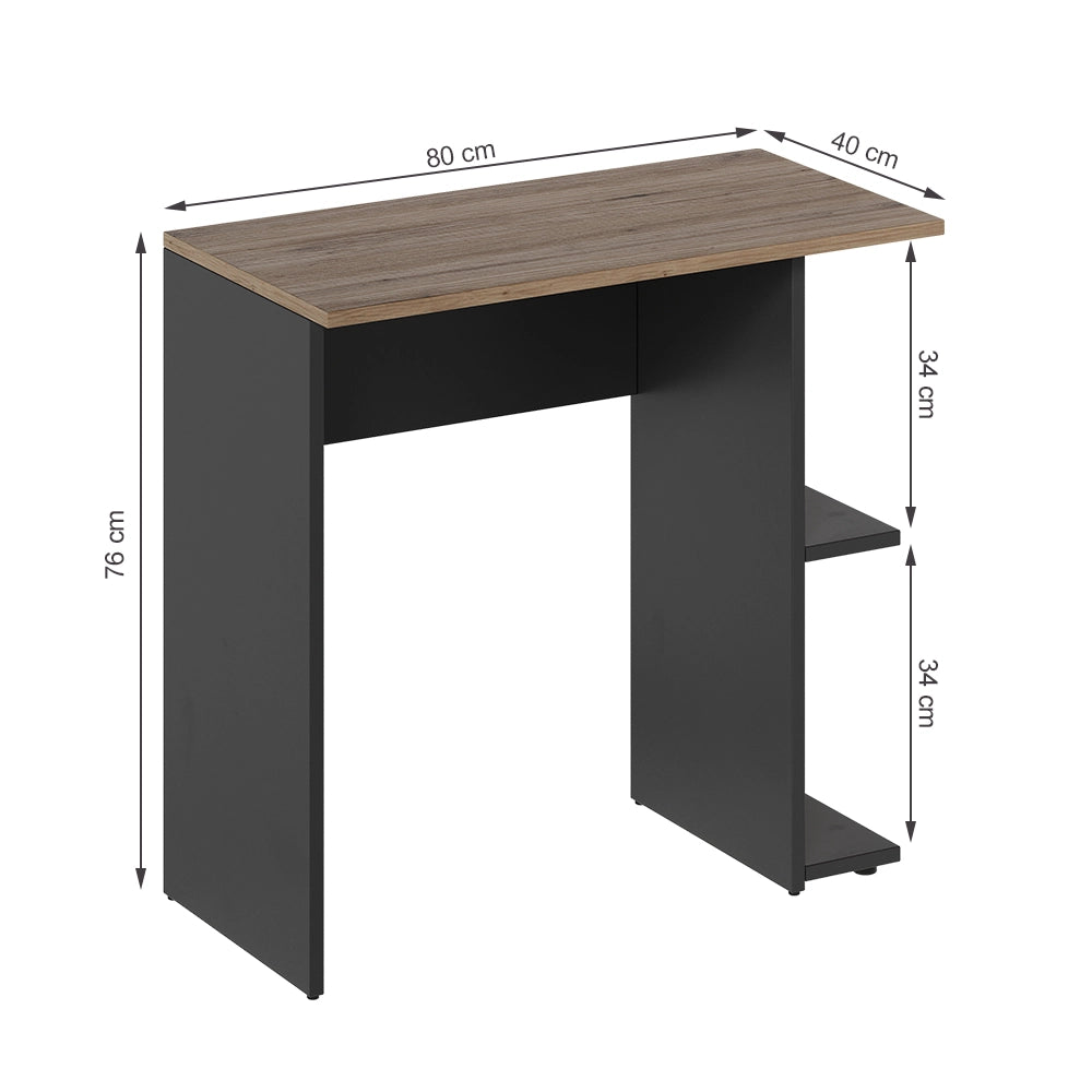 Vicco Scrivania con ripiani Antracite/Artisan 80 x 40 cm