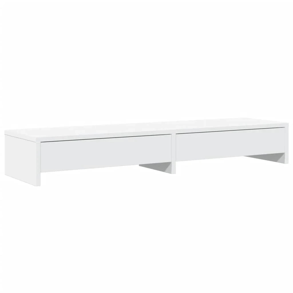 Supporto per monitor mobile da scrivania con cassetti legno ingegnerizzato bianco 02_0044934