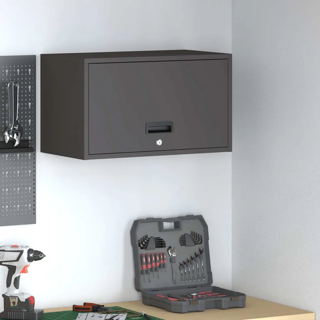 Armadio a muro per garage Nero 60 x 33 x 35 cm 883280