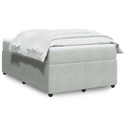 vidaXL Giroletto a Molle con Materasso Grigio Chiaro 120x190cm Velluto