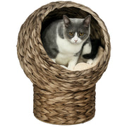 Letto per gatti in rattan con cuscino ¨C zephmum ¨C 40x37x51 cm