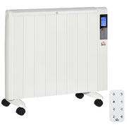 Stufetta Elettrica da 1000/2000W con Timer e Impostazioni di Calore per Stanze max 15 m2, 75x31x66.5 cm, Bianco