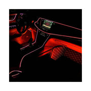 Trade Shop - Striscia Led Fluorescente Rosso Luci Ambiente Neon 12v 14w Illuminazione Auto -