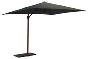 Ombrellone da Giardino Decentrato 3x2m Palo in Alluminio Effetto Legno Tessuto Poliestere Trend Wood Antracite