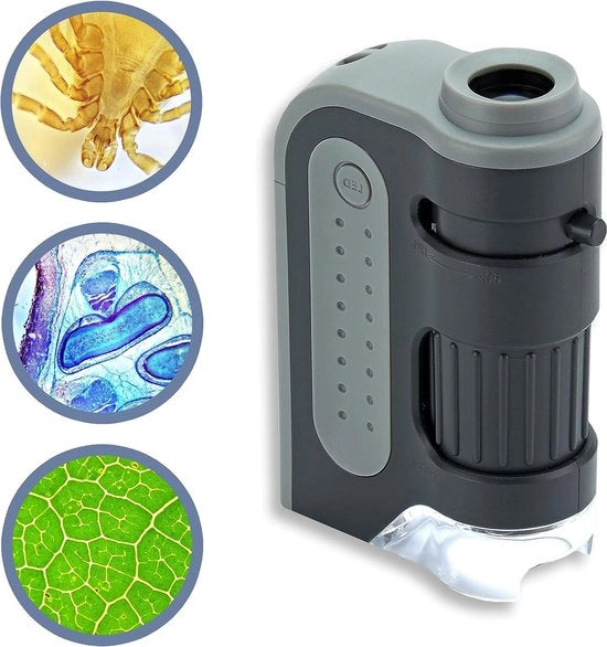 Microscoop LED con illuminazione con ingrandimento 60x-120x - Modello MM-300 - Juweliersloep con ingrandimento MicroBrite Plus