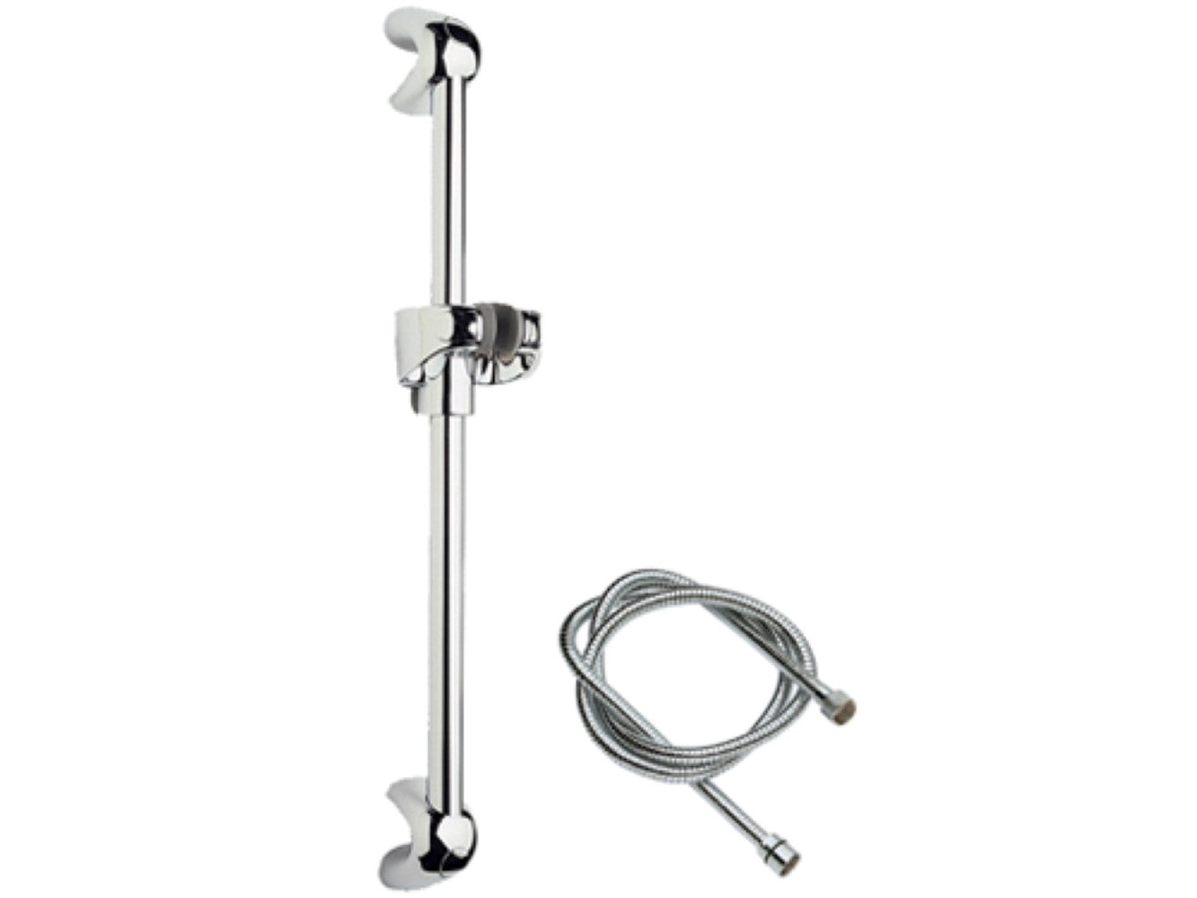 Saliscendi cromato con flessibile