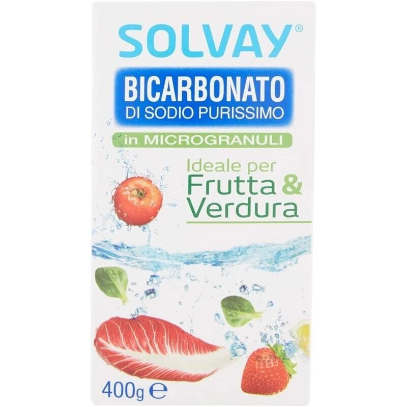SOLVAY BICARBONATO DI SODIO IN GRANULI PER USO ALIMENTARE E DOMESTICO 400 GR
