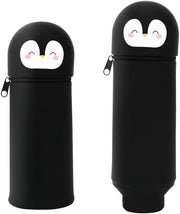 Etui 2 in 1 per bambini, custodia pinguino per matite e oggetti, custodia per scuola, custodia per bambini e ragazze, custodia per matite e oggetti, custodia pinguino per oggetti di scuola