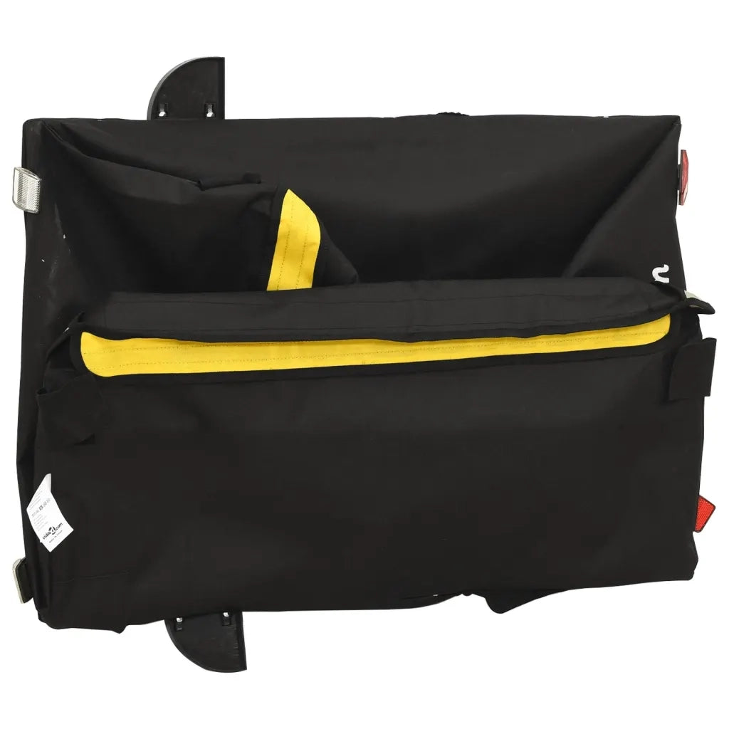 Rimorchio da Bici Nero e Giallo 45 kg in Ferro 94085
