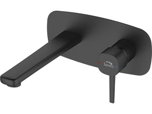 Miscelatore lavabo a incasso – design originale, leve sottili e aeratore regolabile, nero opaco