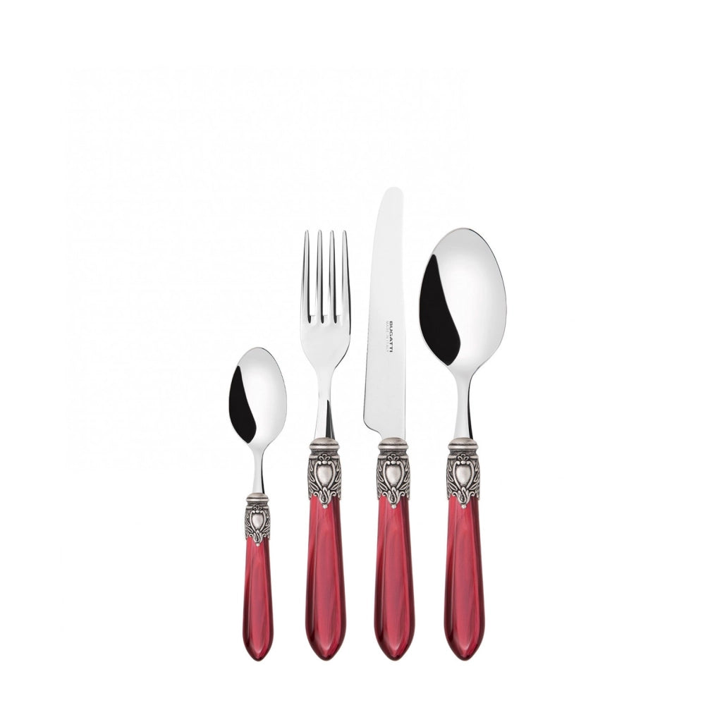 OXFORD Ghiera Argento Anticato, Posate Set 24 pz, Scatola