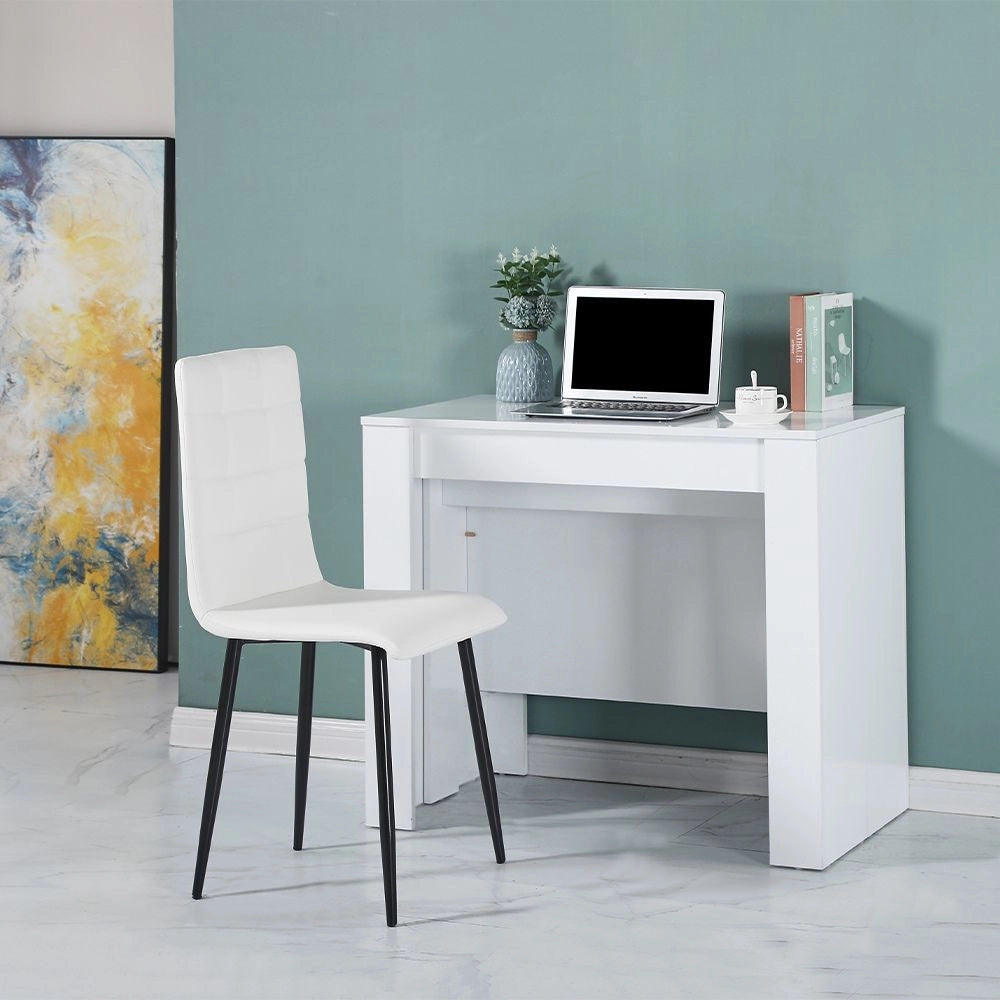 Consolle allungabile Ofelia 90x50x76h cm colore bianco lucido