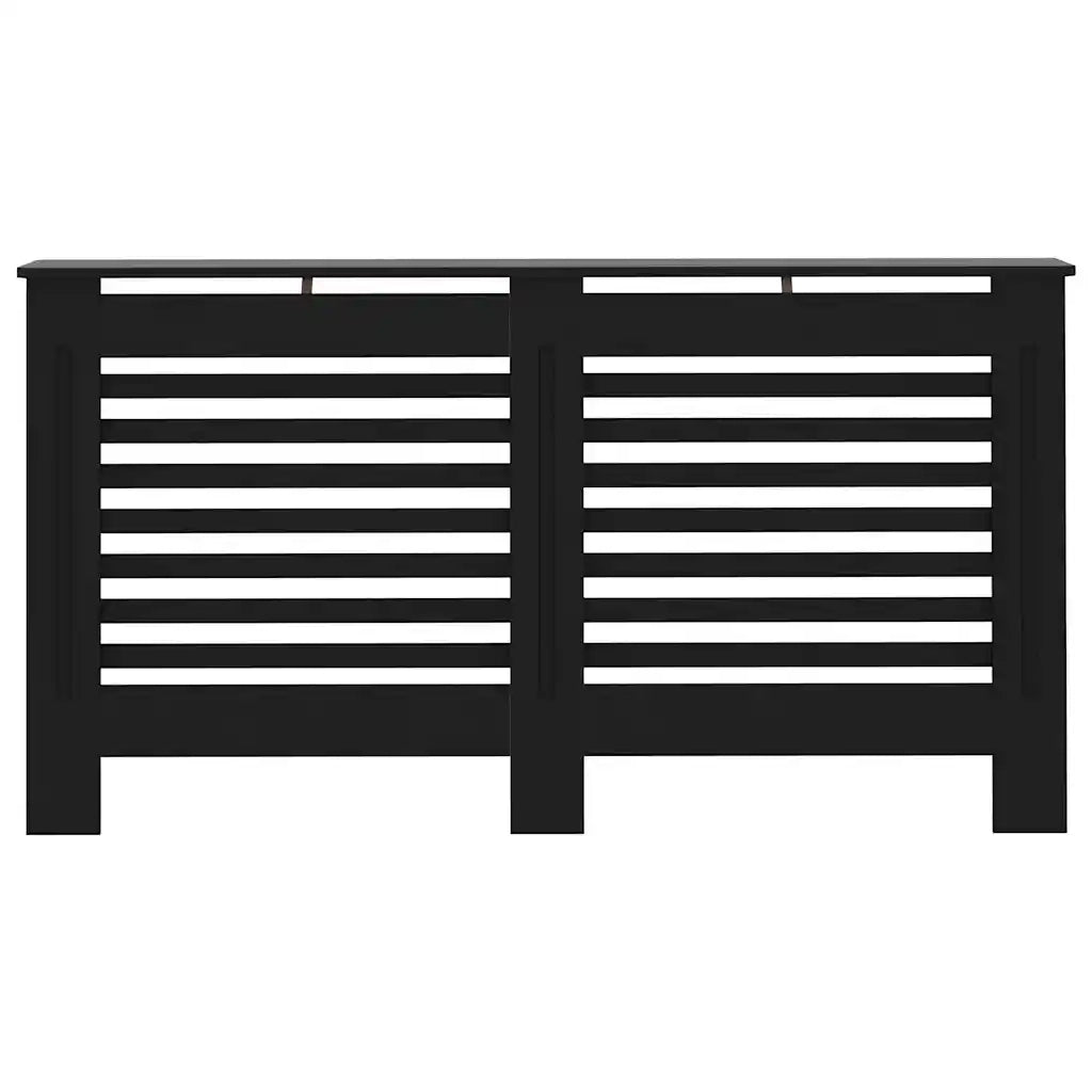 Copertura per Radiatore Nera 152x19x81,5 cm in MDF 288186
